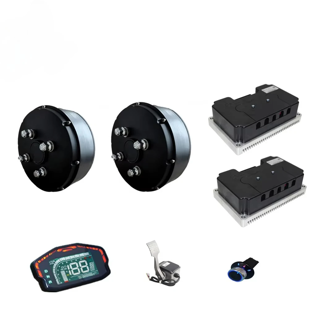 

QSMOTOR 205 3000W V3 Brushless Dual Motor Car Wheel Hub ND72450 Controller 72V 80KPH Electric Motorcycle Conversion Kit