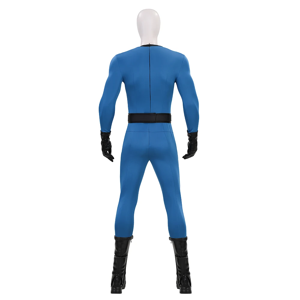 أزياء كوس فور الرائعة التأثيرية السيد. بدلة رائعة للرجال والنساء باللون الأزرق ملابس حفلات الهالوين