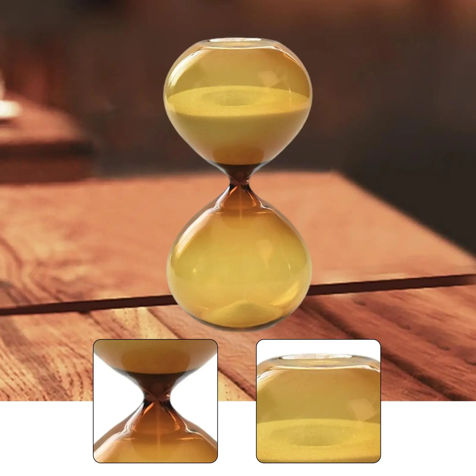 Sandglass Hourglass Amber Color Trendy Practical Multifunctional Decor for Games Holiday Gift Restaurant Service Living Room
