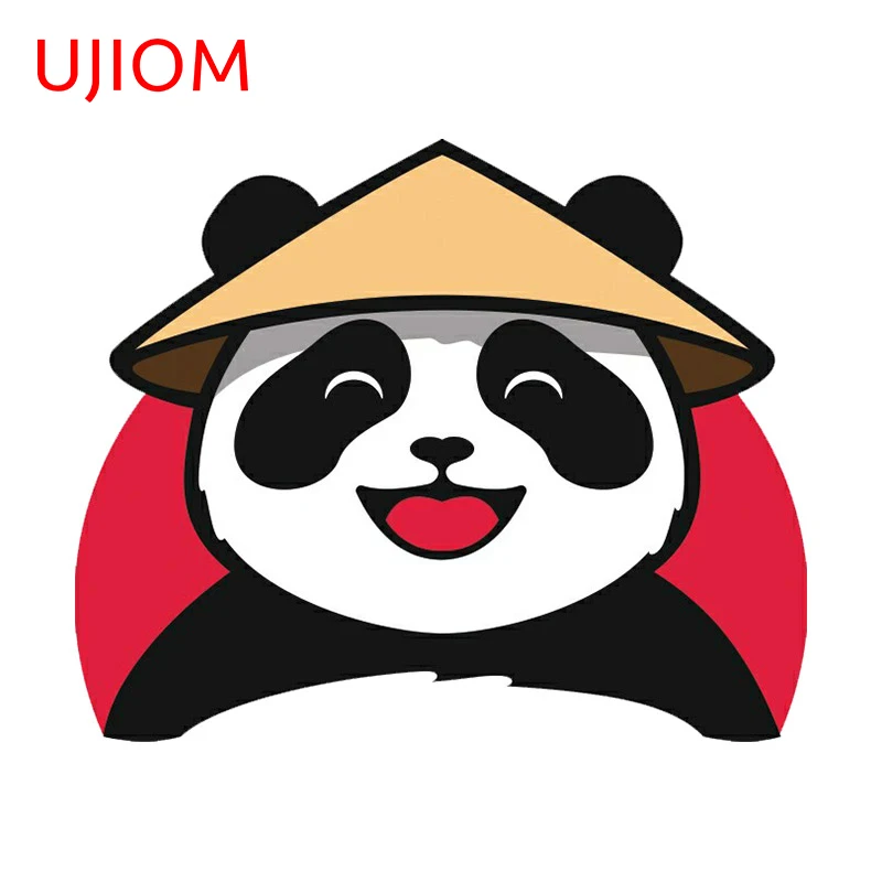 UJIOM 13cm X 10.7cm Peeker Cartoon Panda Wall Sticker Sunscreen Scratch Proof Kids Room Light Switch Decal Trunk Decoration