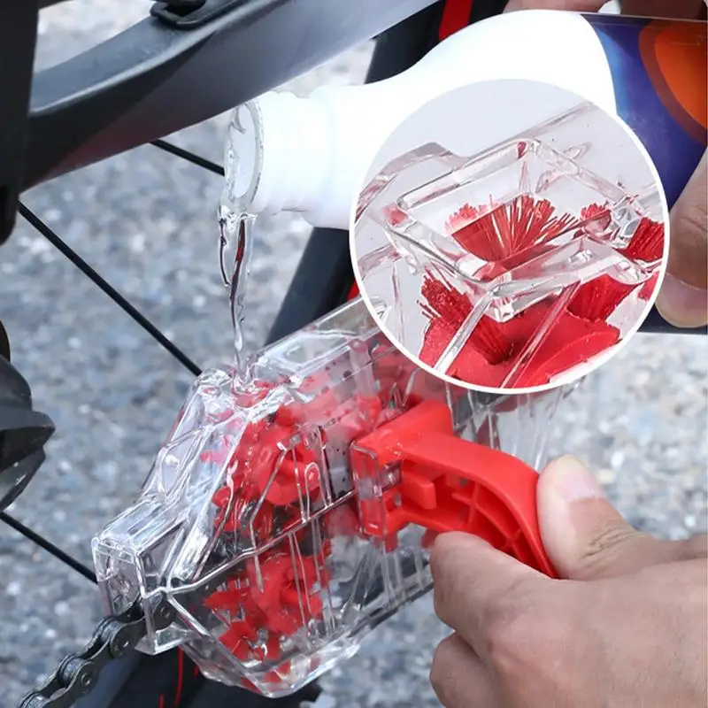 Cycle Chain Cleaner Chain Scrubber Cycling Maintenance Cleaner Transparent Cleaner For Mountain/MT/Road/BMX Cycling