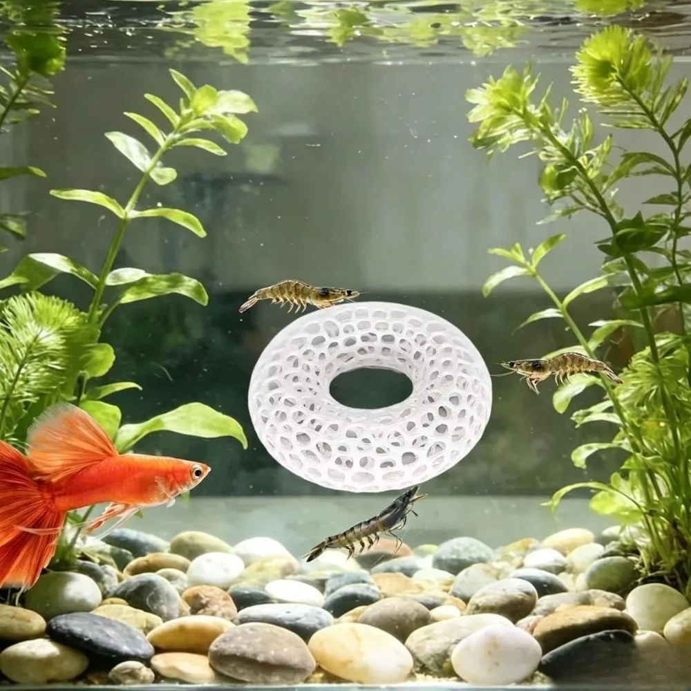 3D Printed Fish Shrimp Hiding Cave Porous Structure Hollow Round Shrimp Shelter Cave 3D Prin Plant Anchoring Moss Ball Holder