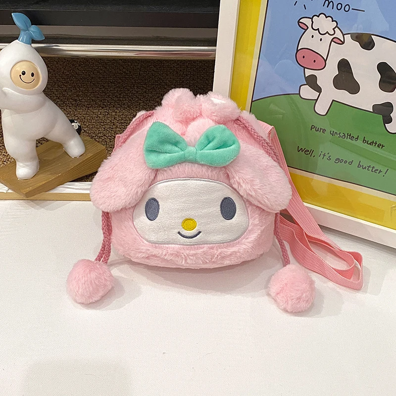 

Anime Sanrio Kuromi Plush Bag My Melody Cinnamoroll Handbags Pochacco Cartoon Stuffed Bag Girl Birthday Versatile Handbag Gifts