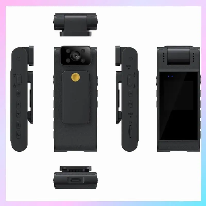 AB25-New 1080P HD WIFIミニカメラカムコーダーボディマウントカム小型180度回転式レッドバイクカメラスポーツDV車載DVR