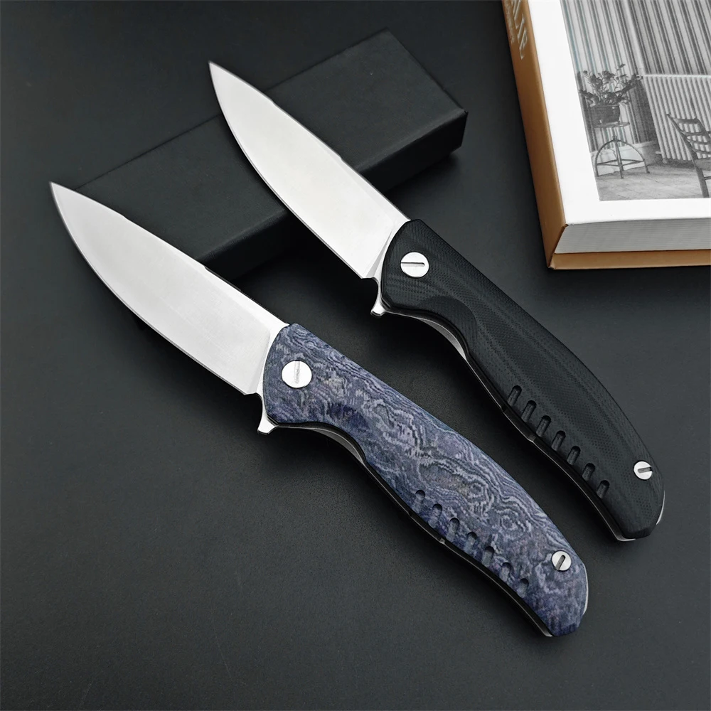 

New Folding Pocket Knife D2 Sharp Blade TC4 Titanium Handle Outdoor Rescue Folding Tool Christmas Gift