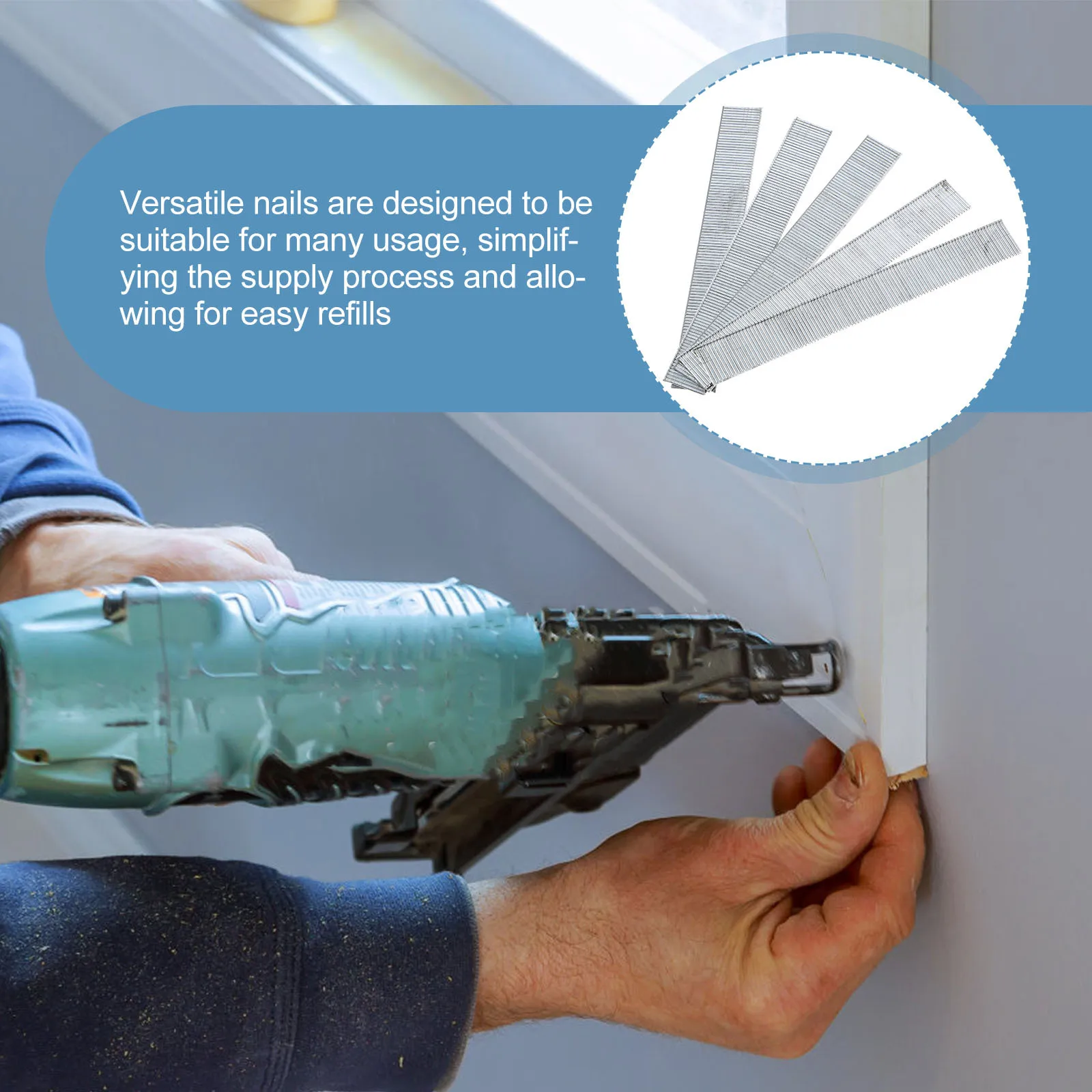 

5000Pcs Finish Straight Nails for Woodworking Strong Metal Nails Fasteners for Carpentry Upholstery Straight Nail Pin