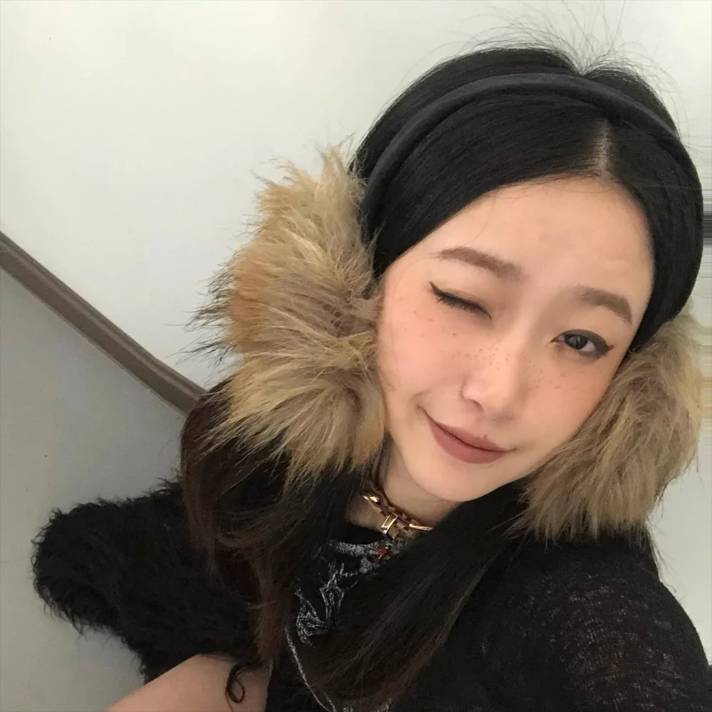 Faux Fur Earmuffs for Women Warm Plush Ear Cover Soft Headphones Style Korean Y2k Plush Ear Warmers Cold Protection Earplugs