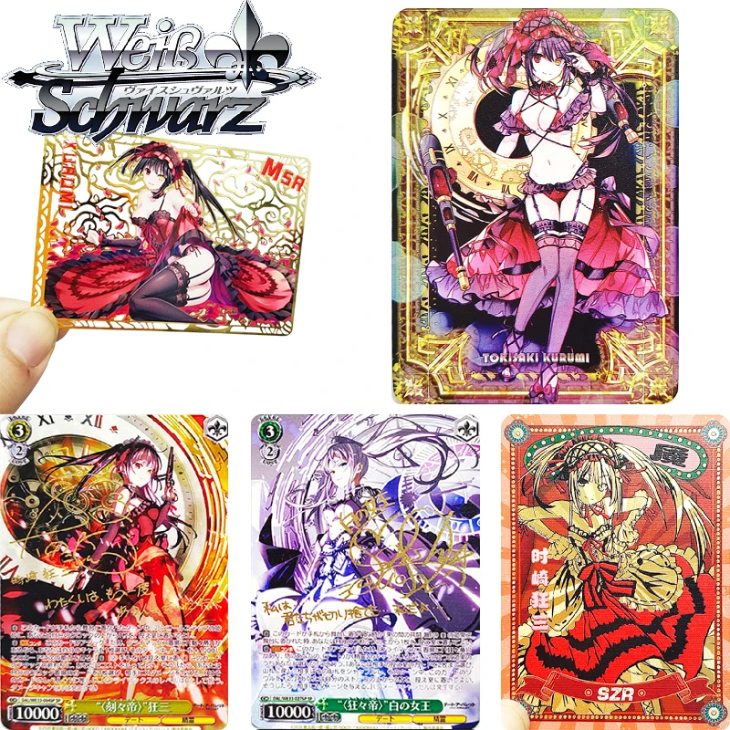 DATE A LIVE Tokisaki Kurumi Yatogami Tohka DIY Homemade Bronzing Game Toys Metal Collection Card Christmas Birthday Gift