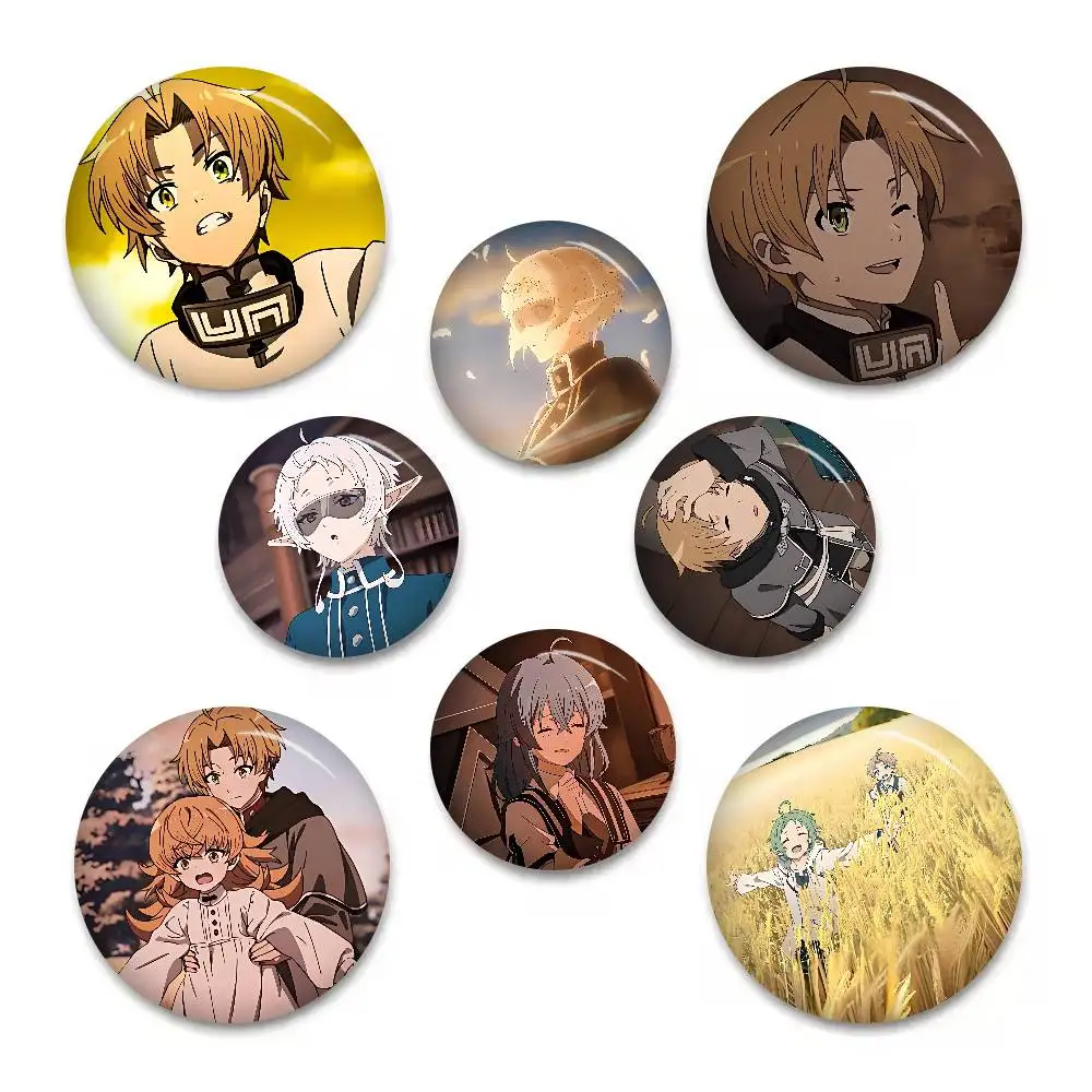 Anime Cool Mushoku Tensei Anime Brooches Cute Cartoon Badge Jacket Jeans Lapel Pin Gift Accessorie