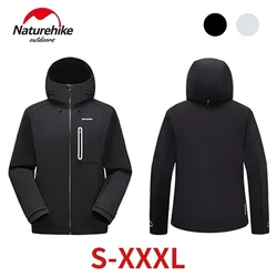 Natureifa-Veste coupe-vent de randonnée à capuche pour hommes et femmes, vestes imperméables, manteau thermique décontracté, sports de plein air, garder au chaud, hiver