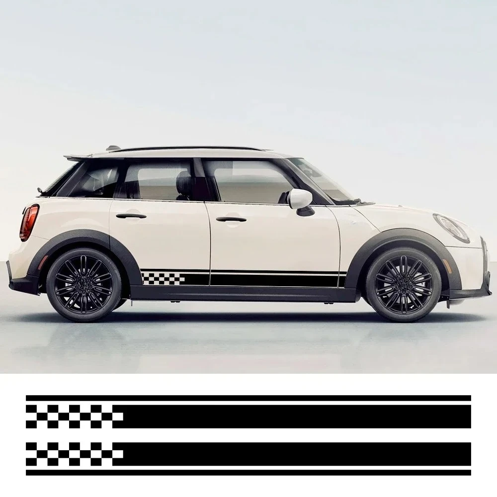 Car Side Stickers Stripes Racing Car Body DIY Decoration Vinyl Decals For MINI Cooper S One JCW F56 F55 F60 R56 R60 R61 R56 F54