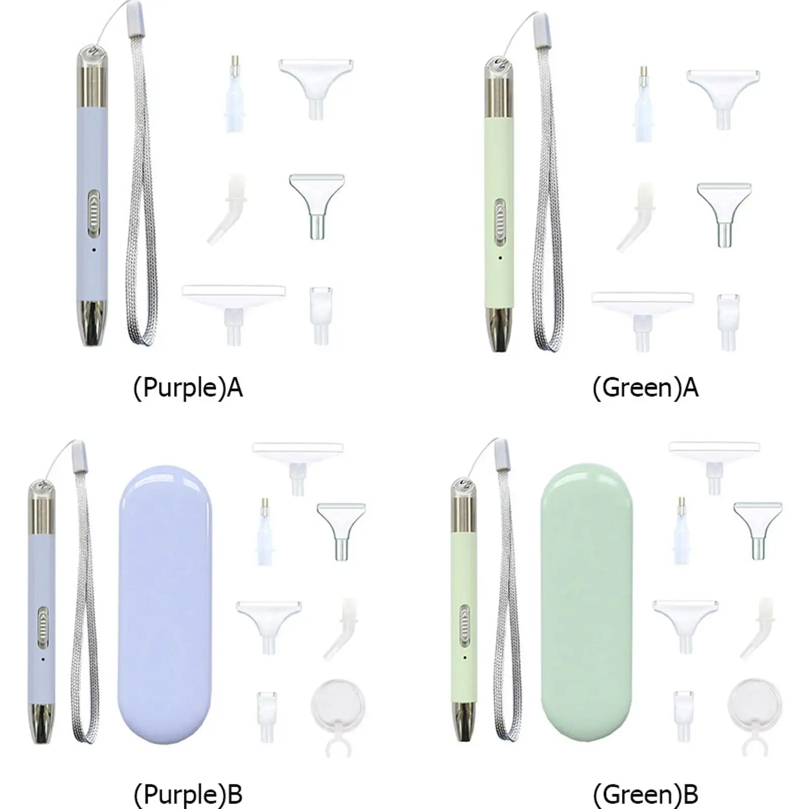 5D DIY Diamonds Art Painting Kit Rechargeable Plastic Art Painting Pen with Pen Head 12.5cm for Drawing Craft for Adult