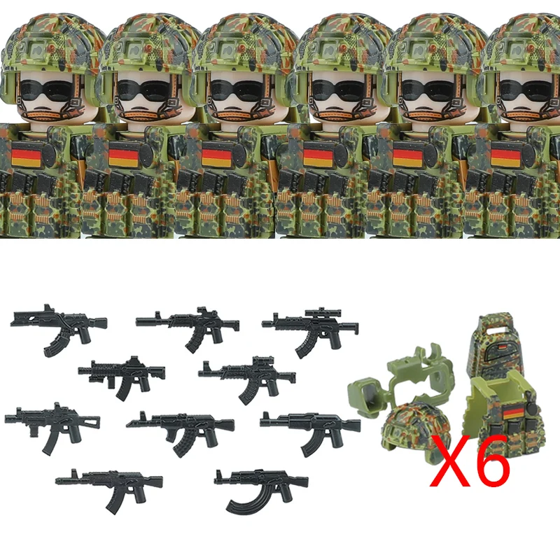 Moderne Spezialeinheiten Deutschland Figuren Bausteine Tarnmuster Angriffsteam Armee Soldat Militärwaffen Spielzeug