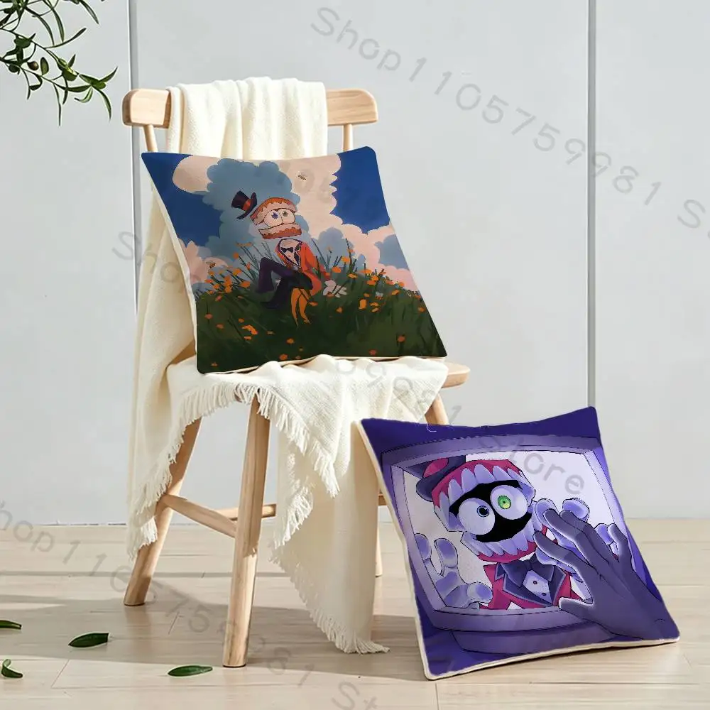 Anime Caine TADC Print Throw Pillow Cover Square Cushion Case for Living Room Bedroom Decor