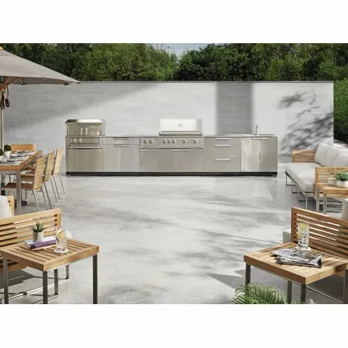 Stainless steel outdoor cabinets BBQ tools Stainless steel outdoor cabinets Firewood storage