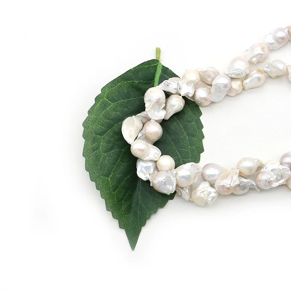 Exquisite Natural Freshwater White Beads Straight-Hole Loose Beads for Handmade DIY Necklace Earring Jewelry Materials 1strand