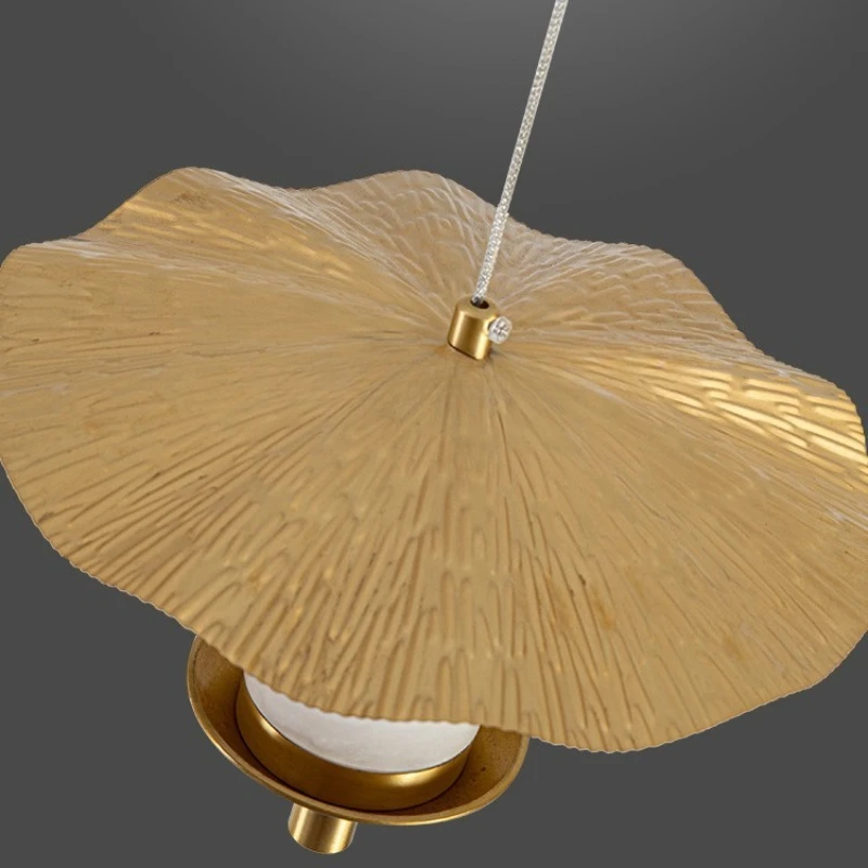 

American-style all-copper marble lamp villa duplex building with high hall lamp Chinese style creative rotating staircase
