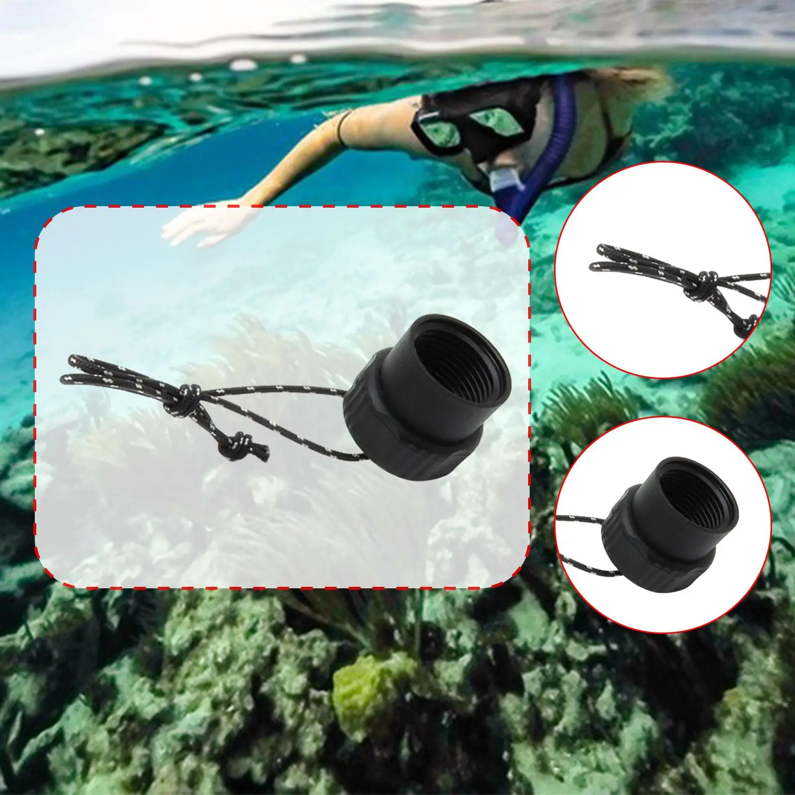 

Сменная пылезащитная крышка для дайвинга, прикрепленная веревкой, прочная защитная крышка клапана резервуара для дайвера Din для деталей стабилизатора сцены Din 1ST