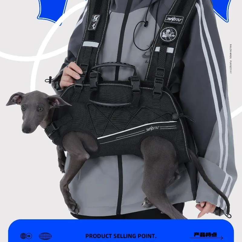 

Tactical Dog Backpack 1680D Oxford Cloth Pet Carrier with Double Shoulder Strap Portable Outdoor Hiking Backpack for Dogs124