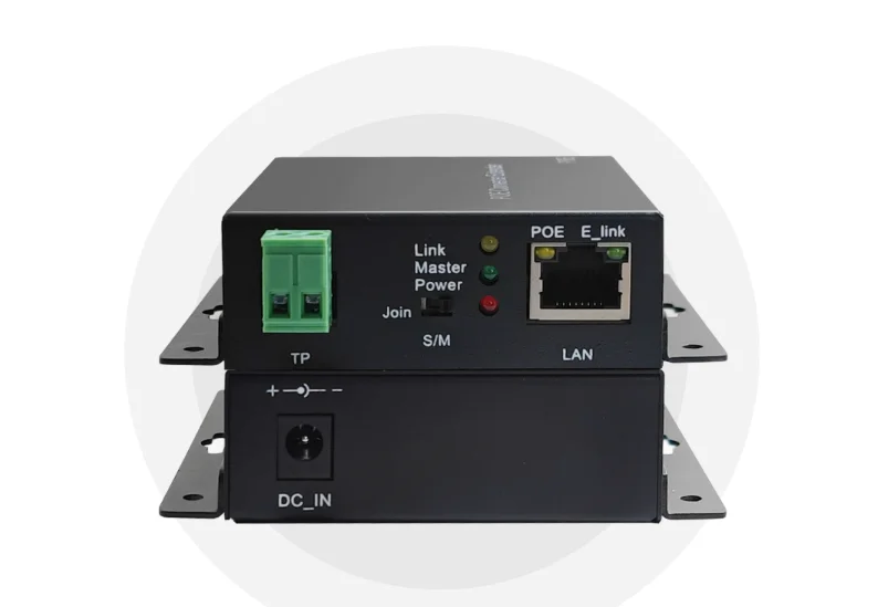 500 Meters 10/100Mbps Single Port Ethernet & Power Over 2 Wire PoE Converter Twisted Pair PoE Extender for IP   s
