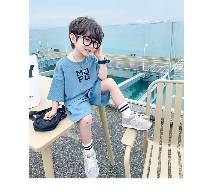 

Boys set Summer Short Sleeved set 2024 New Children's Casual Summer Clothing Casual Sports Children's Clothing Boys Clothes