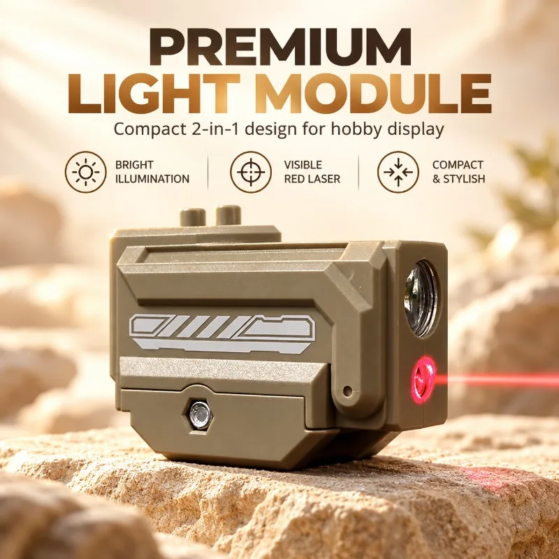 Multi‑scene Decor Torch Assembly for Hobby Model, Rail‑Locked Under‑slung Bright Light, Fine Workmanship Plastic Shell