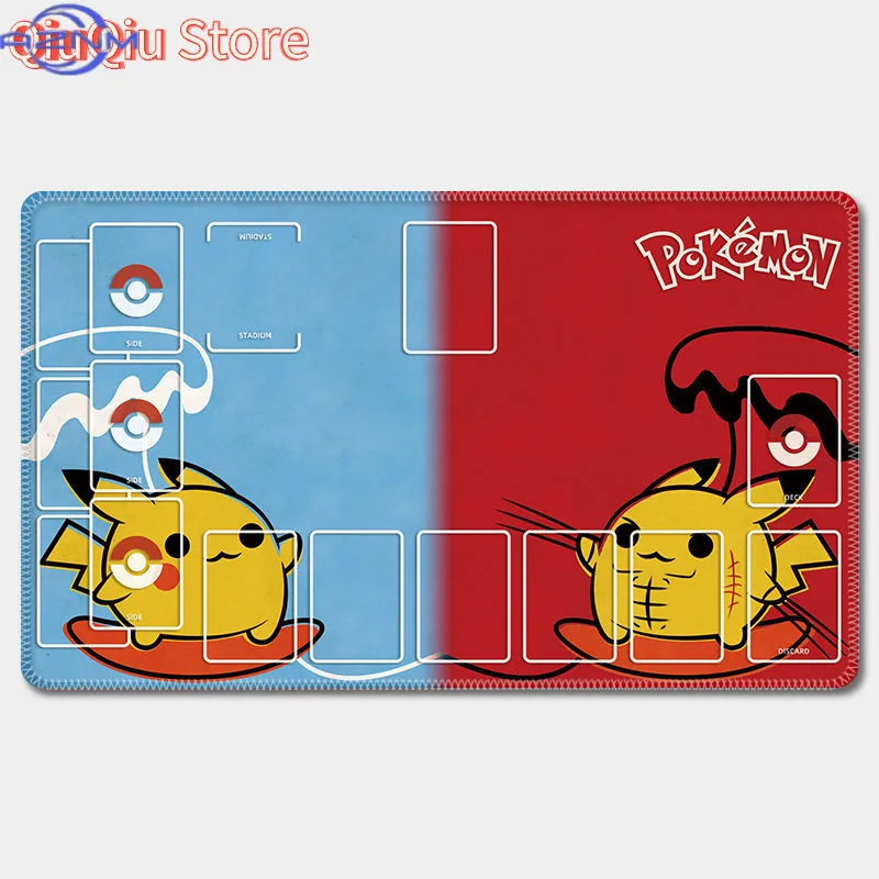 Pokémon PTCG Playmat Battle Mat Rubber Game Mat for Card Games Customizable Yu-Gi-Oh! Game Mat Storage and Battle Pad