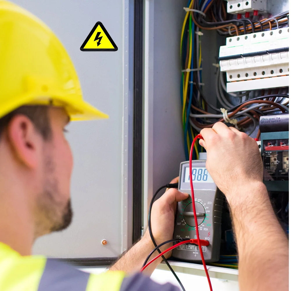 Selbst klebende Logo-Aufkleber elektrische Aufkleber Warnung Schalttafel Etikett Zaun Zeichen Hochspannung Vorsicht Gefahren etiketten