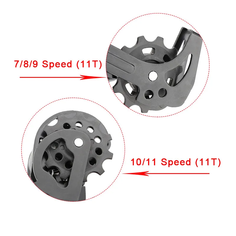 microNEW Bicycle Rear Shifter MTB Mountain Bike 7/8/9/10/11 Speed Road Rear Derailleur Compatible with 7/8/9/10S Cycling Parts