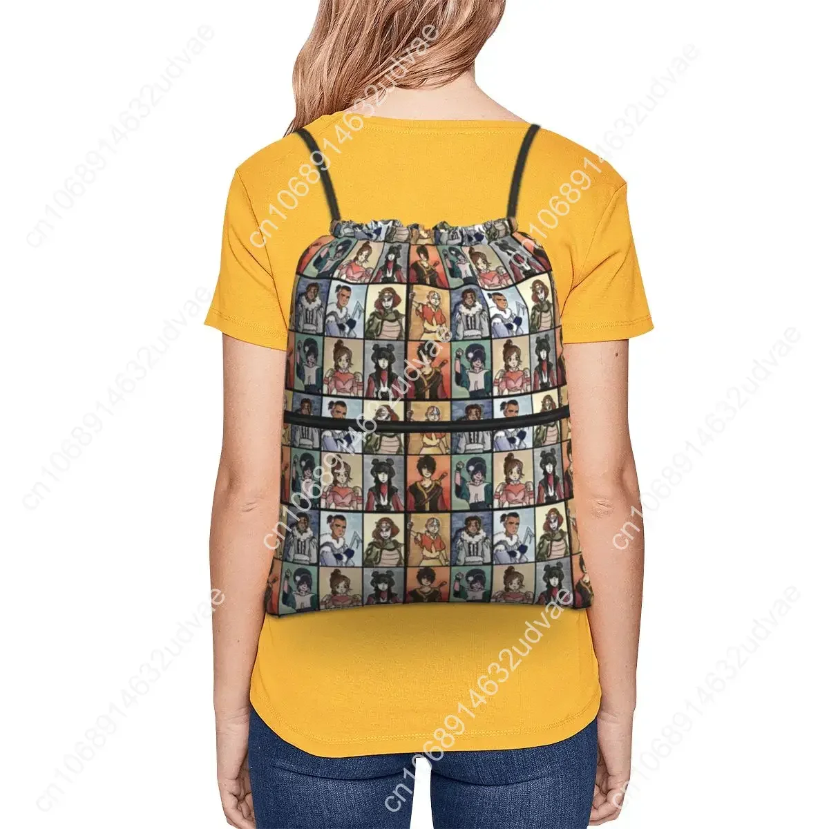 The Last Paintbender Team Avatar Ultimate Backpacks Drawstring Bag Drawstring Bundle Pocket Shoes Bags For School Students