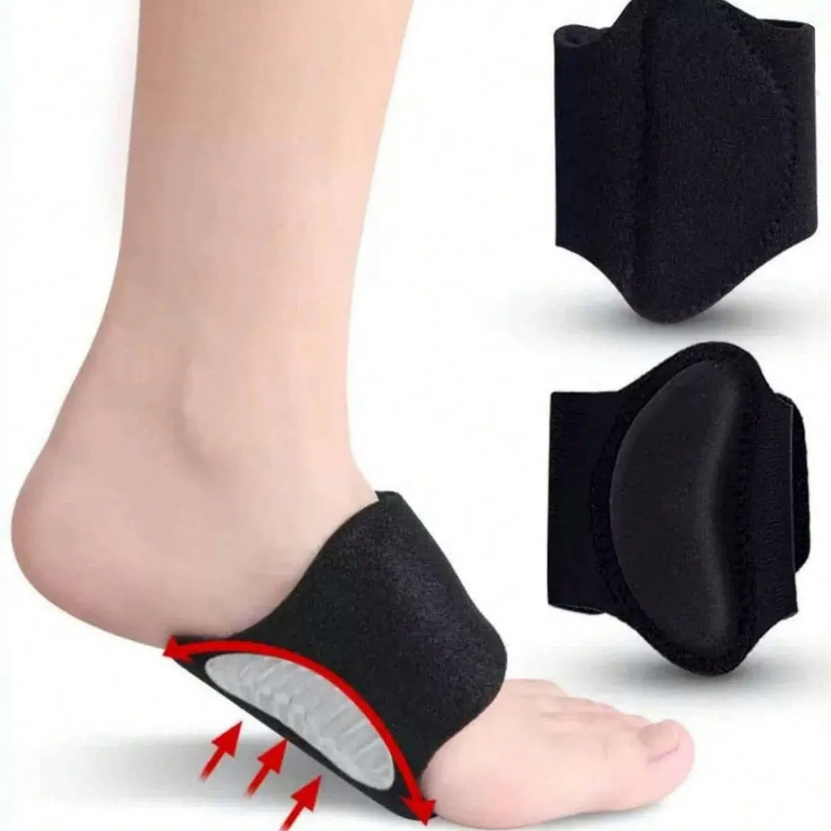 Comfortable Arch Support Insoles Shock Absorbing Foot Pads for Standing Work Commuting Breathable Anti Slip Shoe Inserts