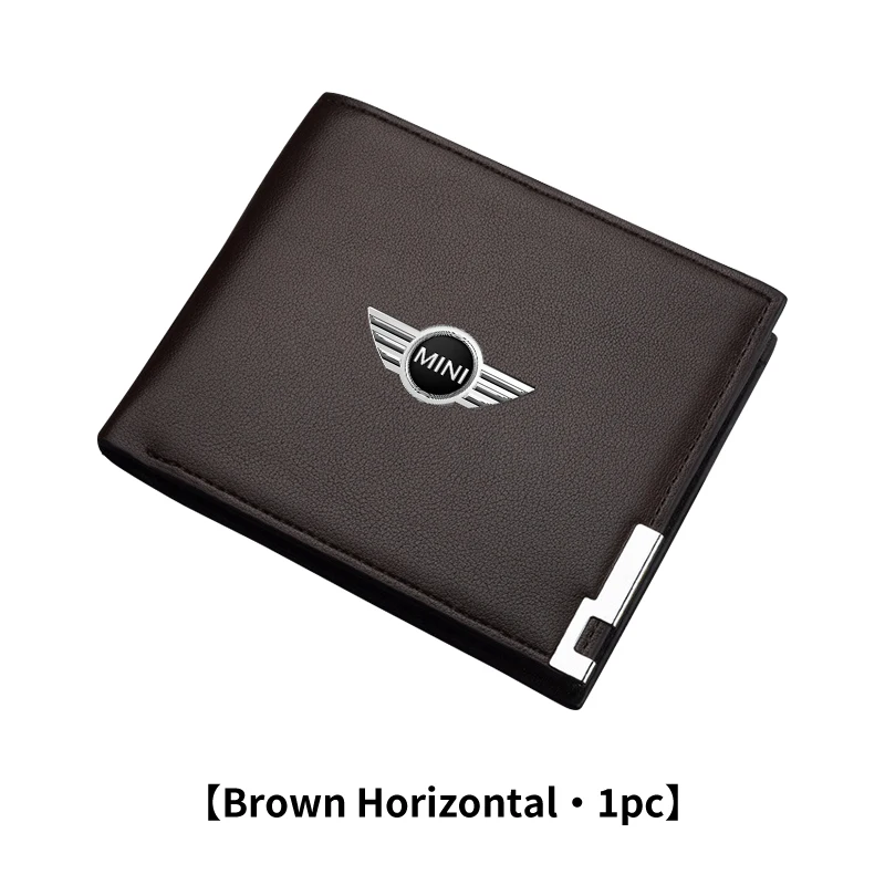 Car Logo Wallet Fashion Leather Short Card Holder Accessories For MINI Cooper One JCW Countryman Clubman R58 R59 R57 R55 F55 F56