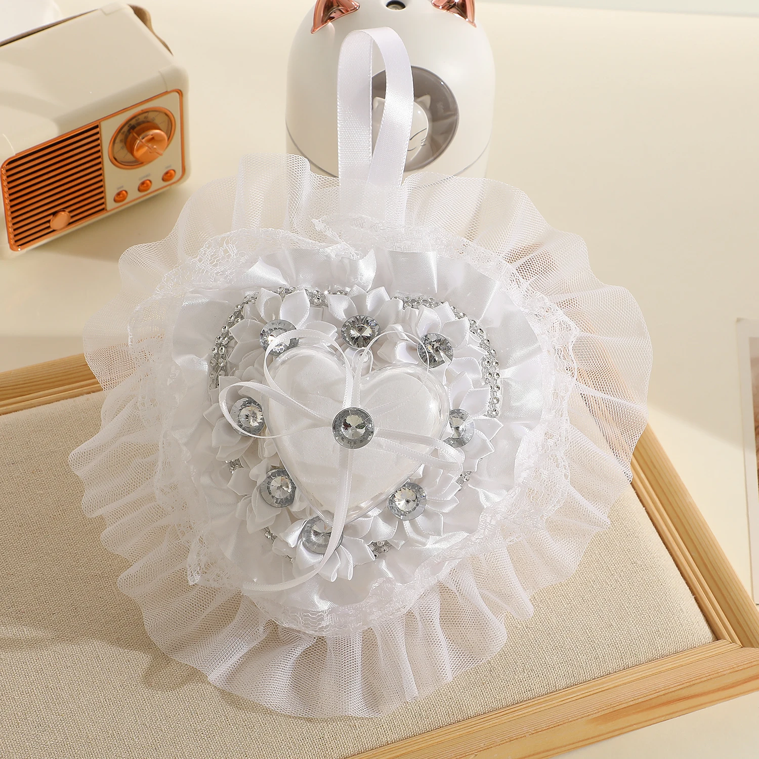 Romantic Floral Ring Holder - Wedding Proposal Gift, Decorative Display Case, Fits Engagement & Wedding Band