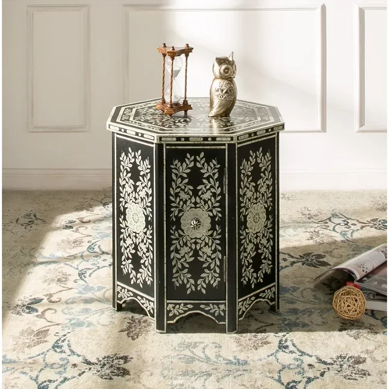 

Designer American medieval furniture, living room side table, telephone , sofa side , Chinese small coffee , Inte