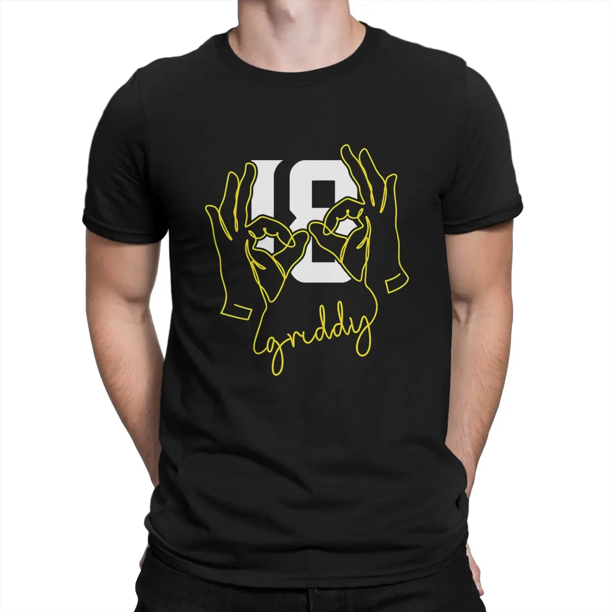 Justin Jefferson Newest TShirt for Men Griddy Design Round Collar Basic T Shirt Distinctive Gift Clothes OutdoorWear