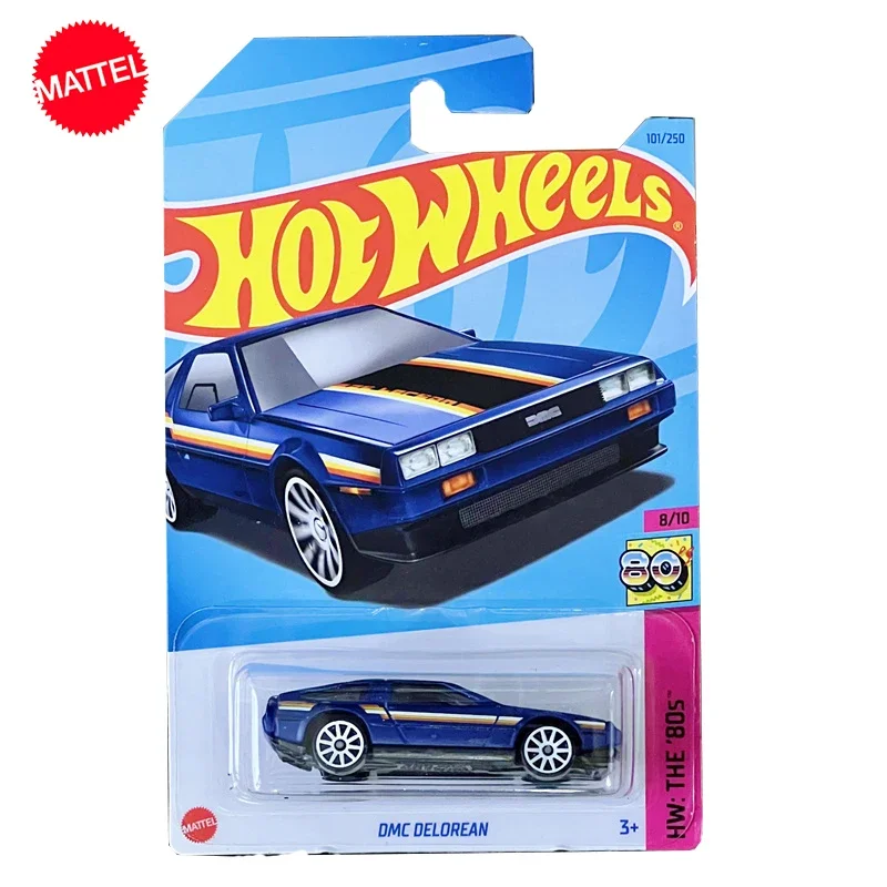 Original Mattel Hot Wheels C4982 Car 1/64 The 80s Vehicle 101/250 Diecast DMC DeLorean Toys for Boys Collection Birthday Gift