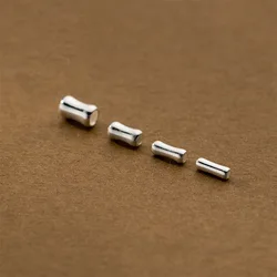 5pcs/Lot 925 Sterling Silver Simple Geometry Bamboo Shape Loose Beads 4 Sizes Handmade Silver Bead Spacers DIY Jewelry Findings