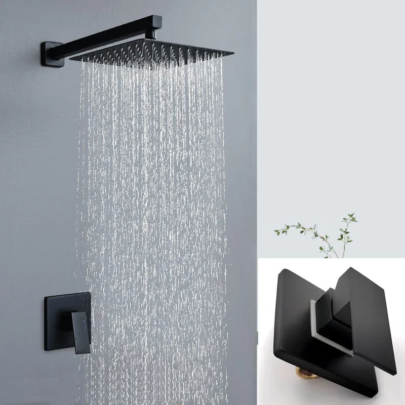 

Hot Sale Outdoor swimming pool single cold shower SUS Brass shower faucet set rainfall concealed shower mixer Ducha