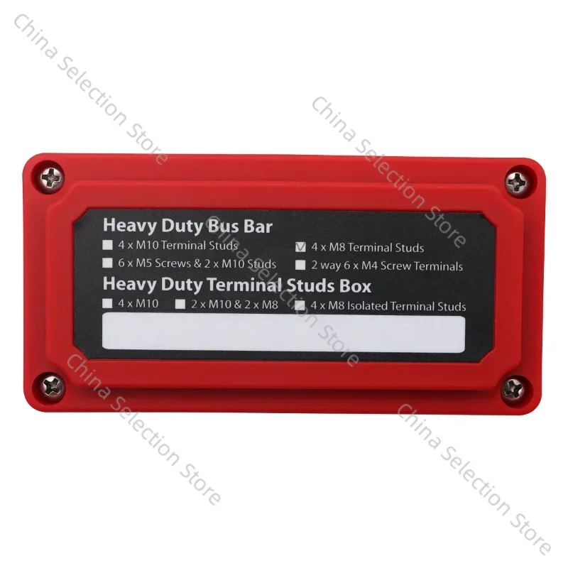 New Red Shell Sink Line Box M8 Specification 300A High Current 48V RV Bus Bar BUSBAR