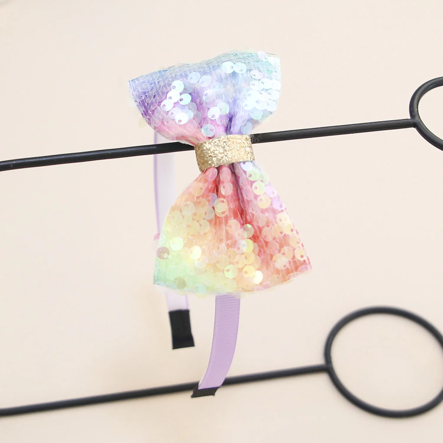 1pc/3pcs Cute Sequin Hair Bows Headbands for Girls 4inch Glitter Bows Hairbands Kids Hairhoops Children Hair Accessories image 4