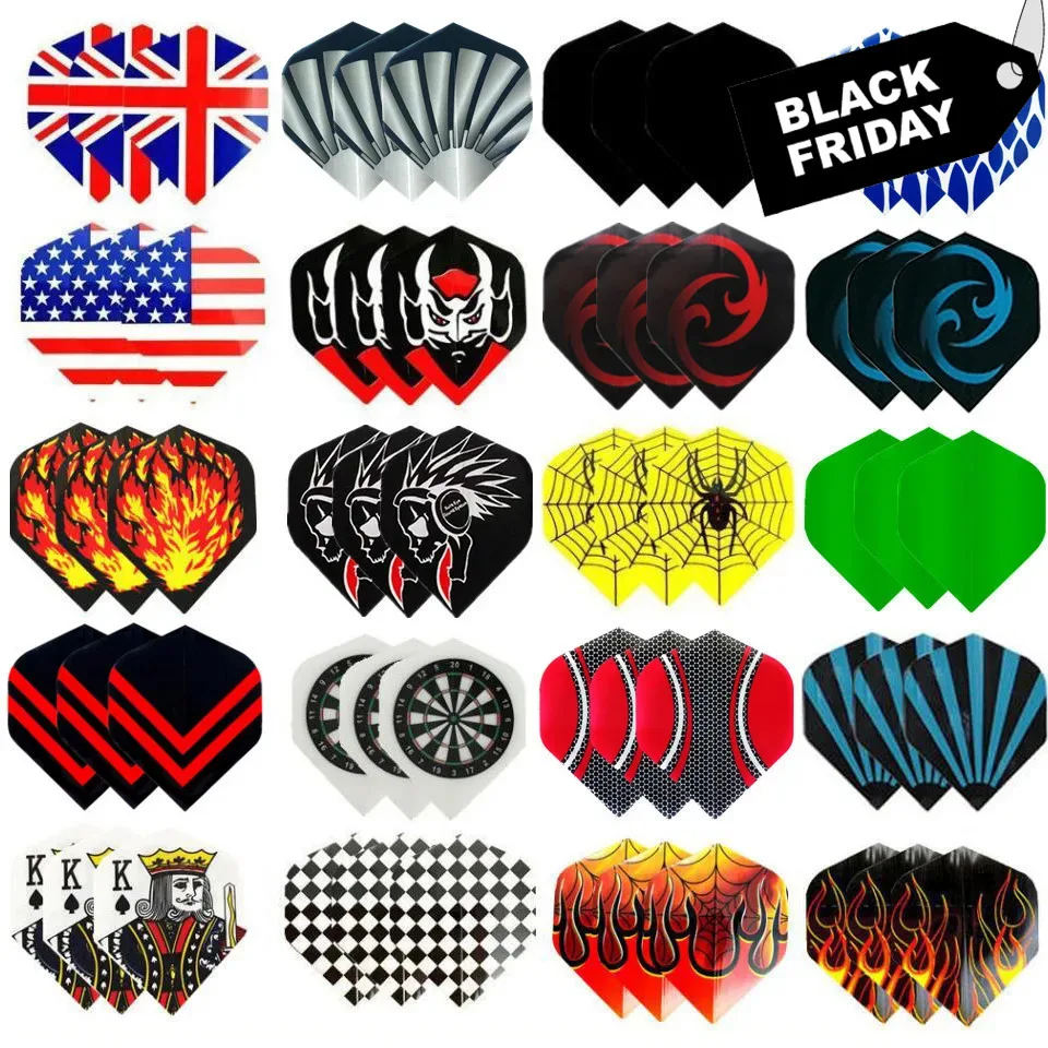 60/48/30PCS Cool Standard Dart Flights Nice Darts Flight Dardos Feather Outdoor Wing Tail Mixed Pattern