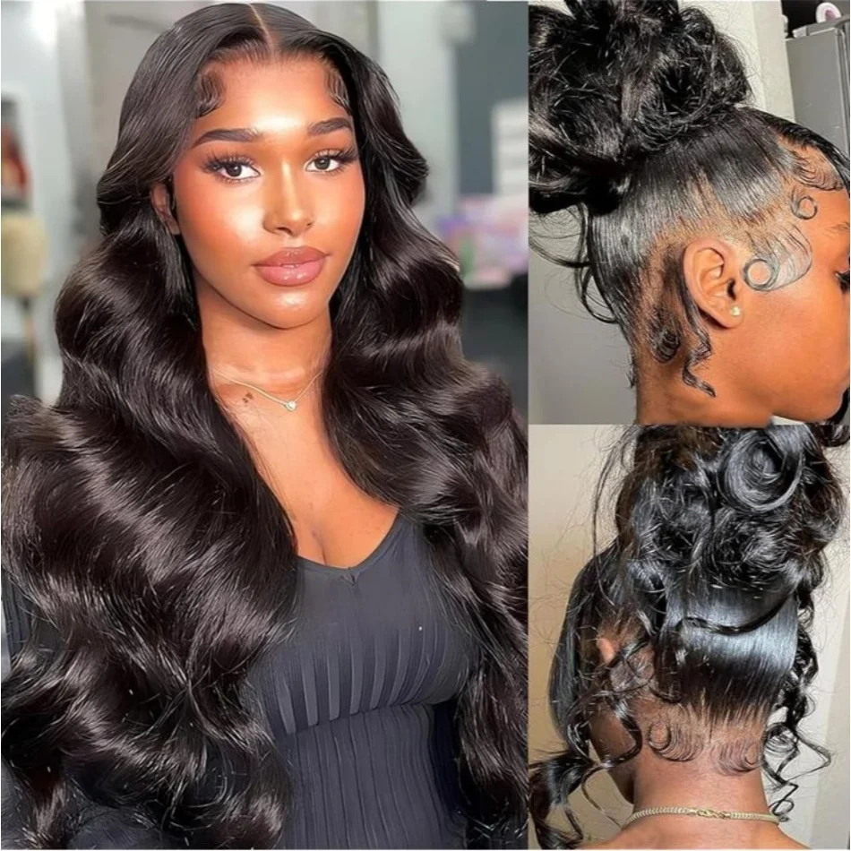 

Парик из натуральных волос 360 HD Full Lace с невидимой шнуровкой, 13X4, 13X6, Body Wave, для женщин, 30-40 дюймов, с предварительно выщипанной линией роста волос, фронтальный парик на шнурке
