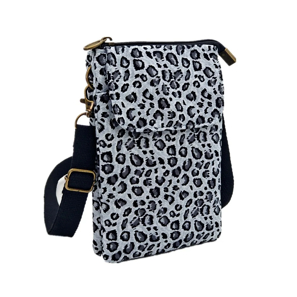

New Adjustable Strap Crossbody Bag Fresh Pastoral Five-layer Phone Purse Print Shoulder Bag Women