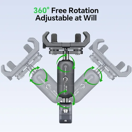 Imagen 2 del producto FANAUE soporte para teléfono móvil de motocicleta de aleación de aluminio absorción de impactos antivibración navegación todoterreno adecuado para motocicletas
