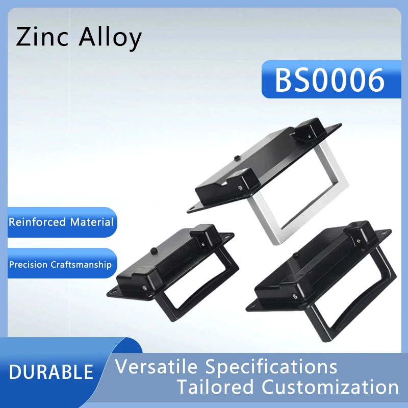 

Zinc Alloy Built-In Cabinet Door, Industrial Square Invisible Handle Carriage Folding Equipment Box Handle