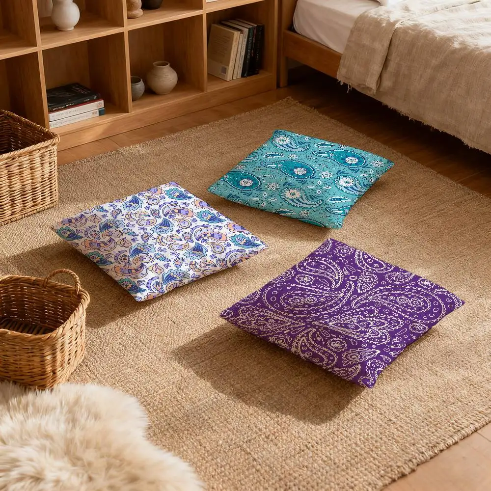 

Color Paisley Pattern Pillow Case Multi sized car cushions, luxurious home sofas, decorative pillowcases