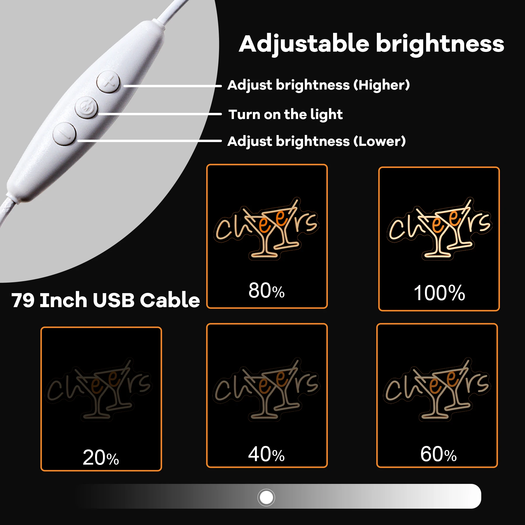 Cheers Neon Sign Cocktails Bar Led Sign Dimmable Cheers Neon Signs Wall Decor for Pub Party Club Restaurant Shop Bar Lights Sign