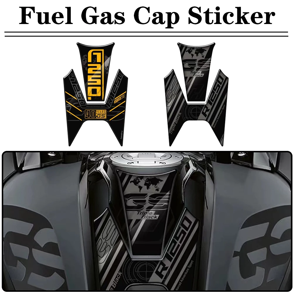 

For BMW R1250GS Triple Black 2020 2021 Motorcycle Fuel Gas Cap Sticker Tank Pad