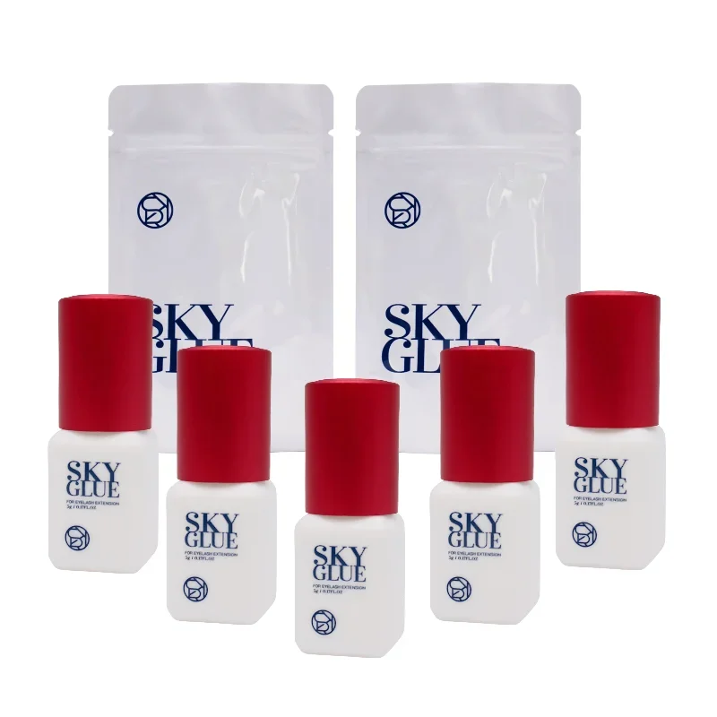 Korea 5ml Sky Glue S+ 1-2s Fastest Dry Time Eyelash Extensions Glue MSDS Extra Strong Lash Adhesive Long Lasting