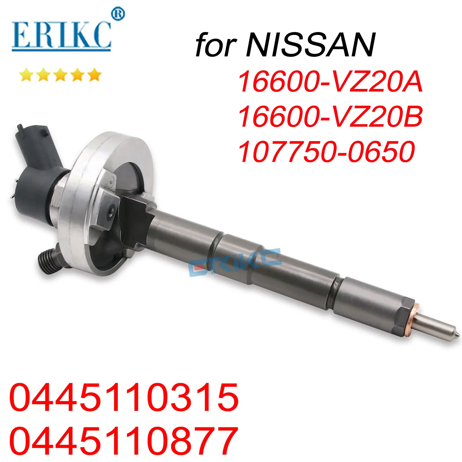 

0445110315 0445110877 Diesel Fuel Injector 16600-VZ20A 16600-VZ20B Sprayer Nozzle For Bosch Nissan ZD30 107750-0650 0986435198